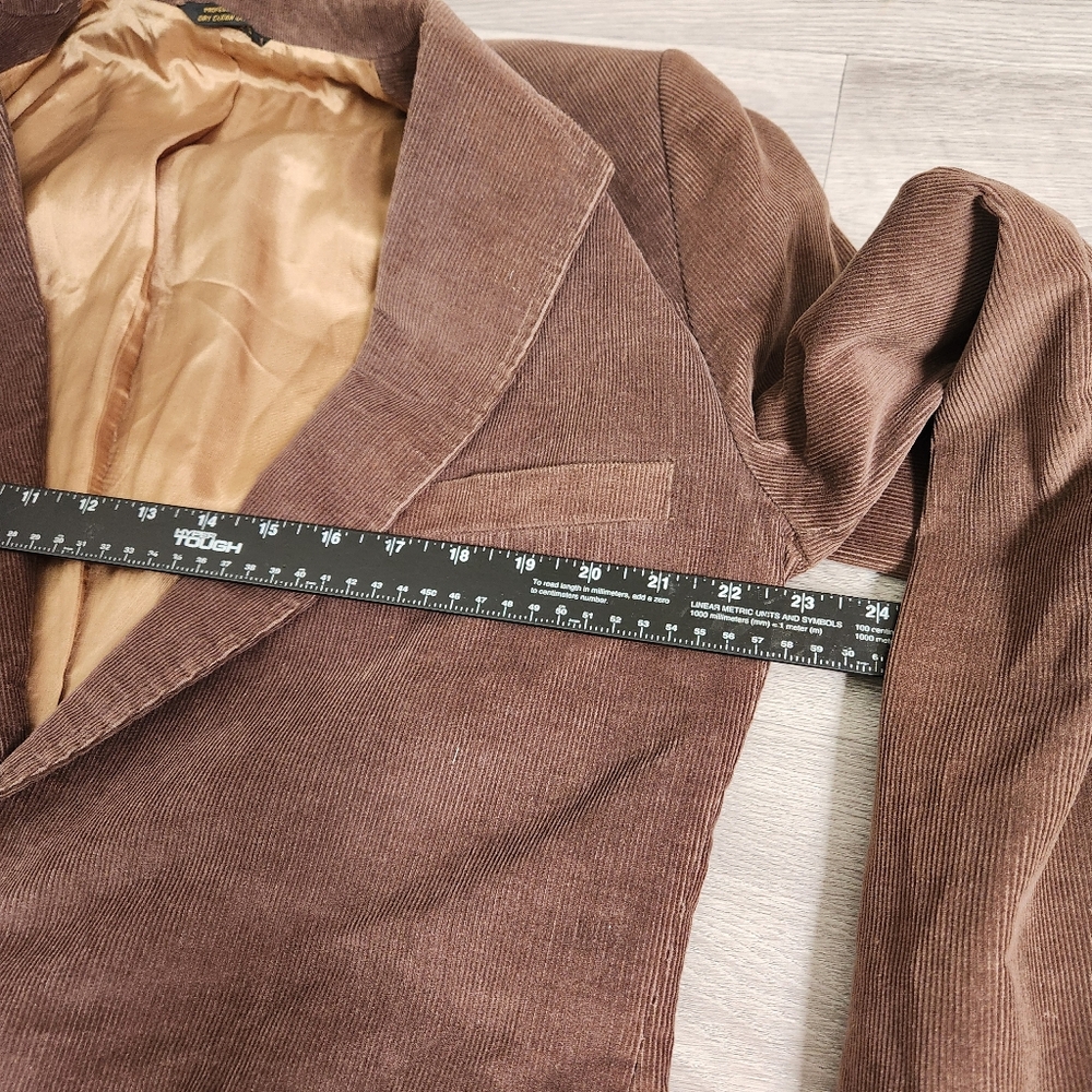 Vintage LEVI'S Menswear Brown Blazer Size L Corduroy Elbow Patch Front Pockets - Picture 4 of 11